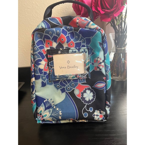 Vera Bradley Blue Lotus Floral Insulated Lunch Bag - Picture 4 of 11